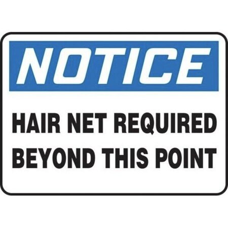 Accuform OSHA NOTICE SAFETY SIGNS HAIR NET MPPE846XP MPPE846XP